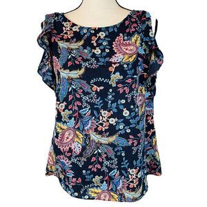 Label RACHEL Rachel Roy Paisley Sleeveless Blouse